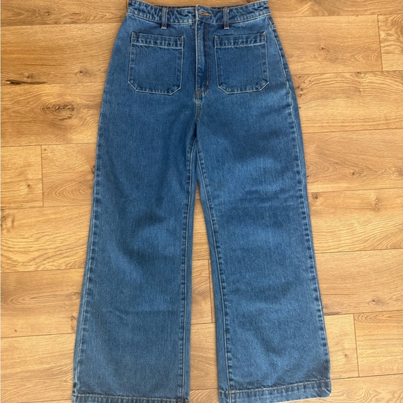 ROLLA'S Blue Flare Wide Leg Jeans - Picture 1 of 5